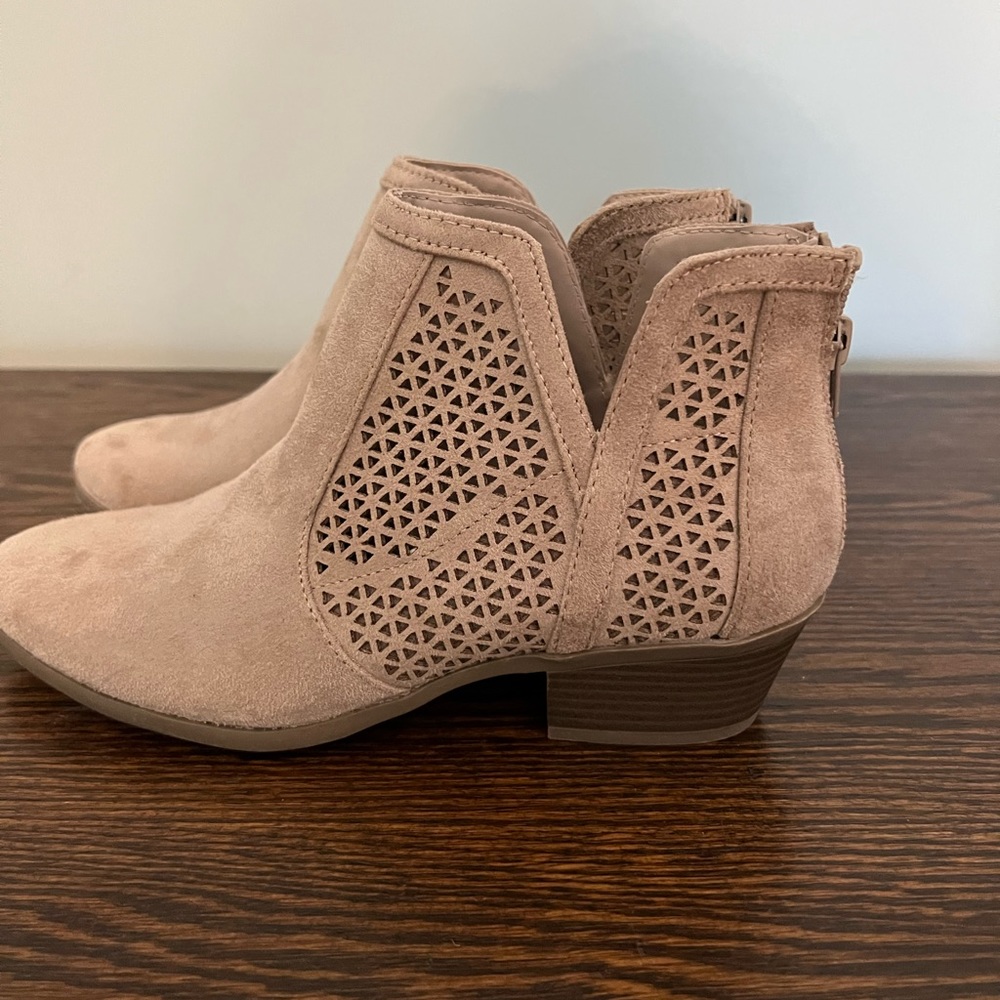 Never worn tan ankle boots.  Size 7.